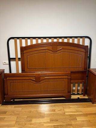 Cabecero, piecero y somier cama 1.35m
