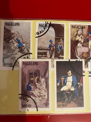 8 Francobolli Napoleone Nagaland