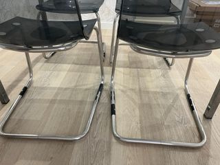 Mesa de comedor extensible cristal y metal