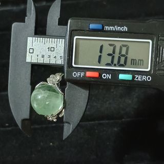 Anillo Acero Inoxidable Fluorita Natural