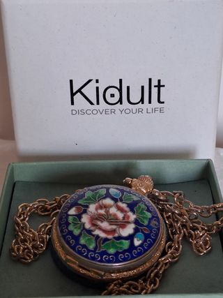 Orologio da tasca smalto Cloisonné floreale