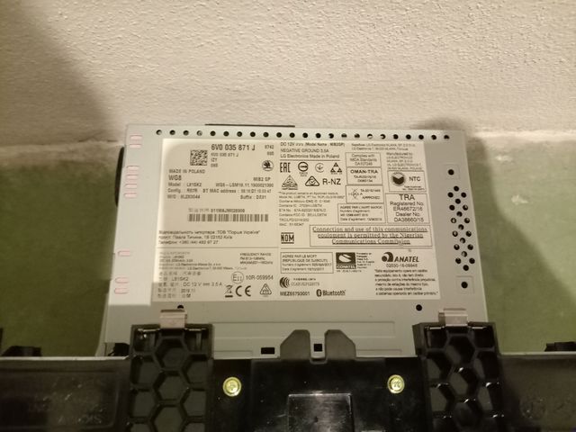 Pantalla Infotaiment Škoda Fabia 3 Multimedia