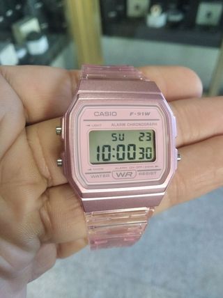 CASIO F-91W SKELETON ROSA (EDICION LIMITADA)