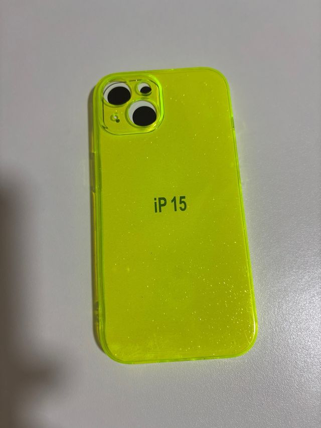 Funda Carcasa iPhone 15 Neón Glitter