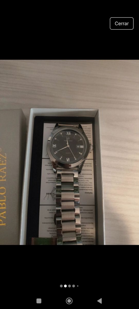 Reloj Pablo Rayz Cuarzo Plata Negro