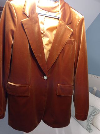 Chaqueta Terciopelo Caramelo Tendencia