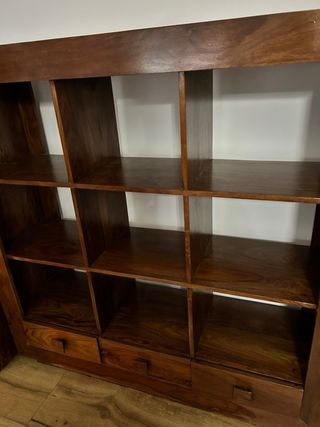 Librería Cubos Madera Maciza Palisandro