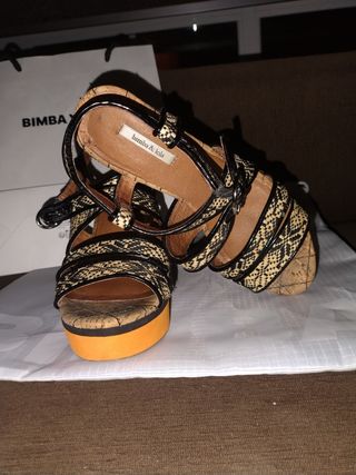 Sandalias Bimba y Lola Piel Multicolor