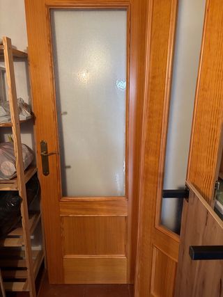 Puertas de madera con cristal