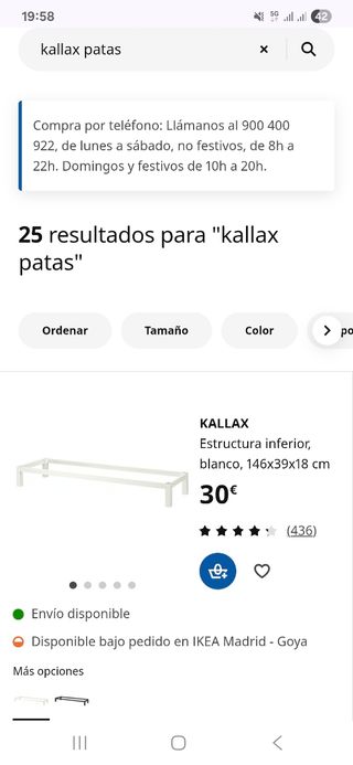 Estructura KALLAX IKEA 146x39x18 cm