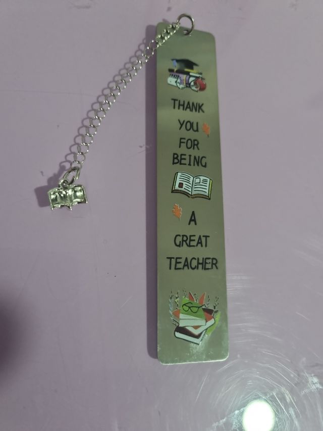 Marcapáginas plateado Great Teacher