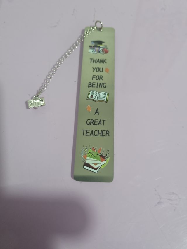 Marcapáginas plateado Great Teacher