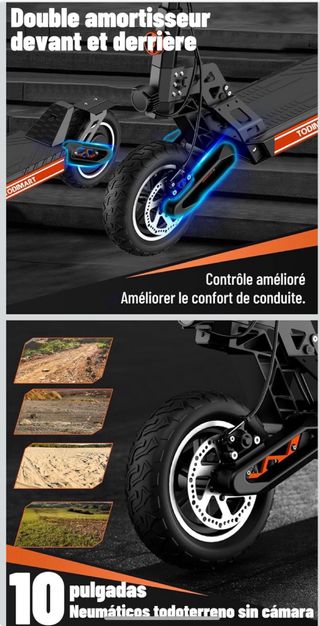 Patinete Eléctrico Todimart 1000W+Casco Aparte 20€