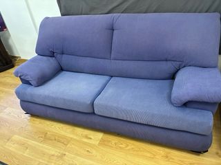 Sofá de 3 plazas azul/morado