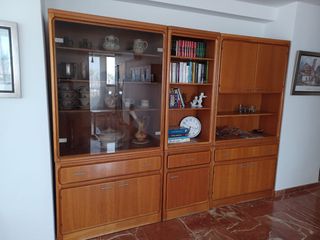 Mueble de salón: estantería y vitrina
