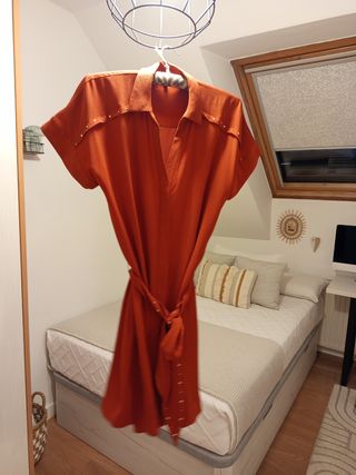 Vestido corto teja El Corte Inglés