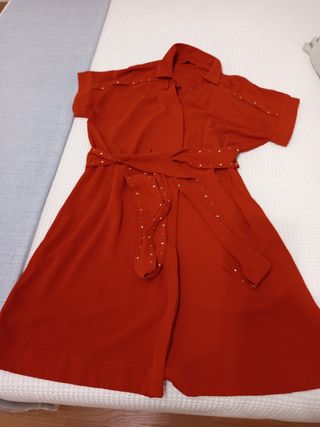 Vestido corto teja El Corte Inglés