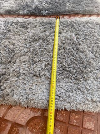 Alfombras grises de terciopelo