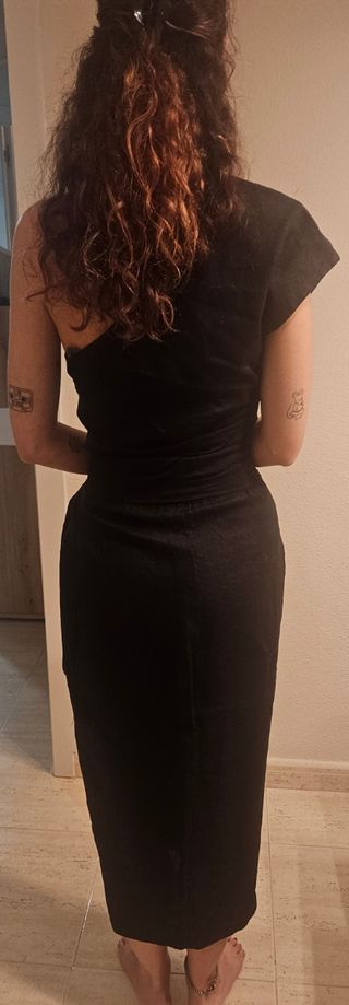 Conjunto Mango Negro Top y Falda