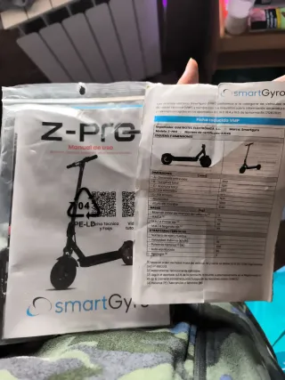 Patinete Eléctrico SmartGyro Z-pro con cargador