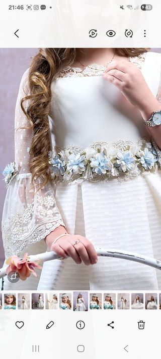 Vestido de Comunión Maria Picareta Blanco