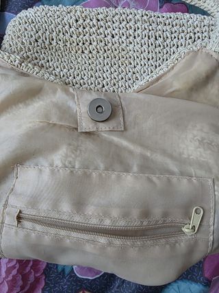 Bolso ganchillo vintage flores años 70
