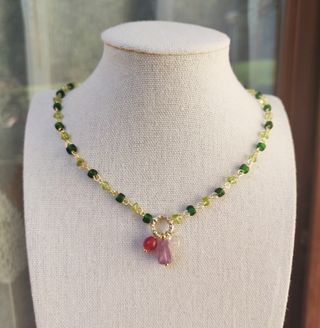 Collana Peridoto e Ametista Oro