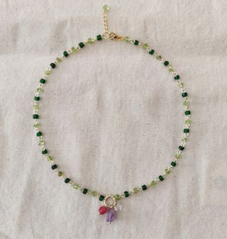 Collana Peridoto e Ametista Oro