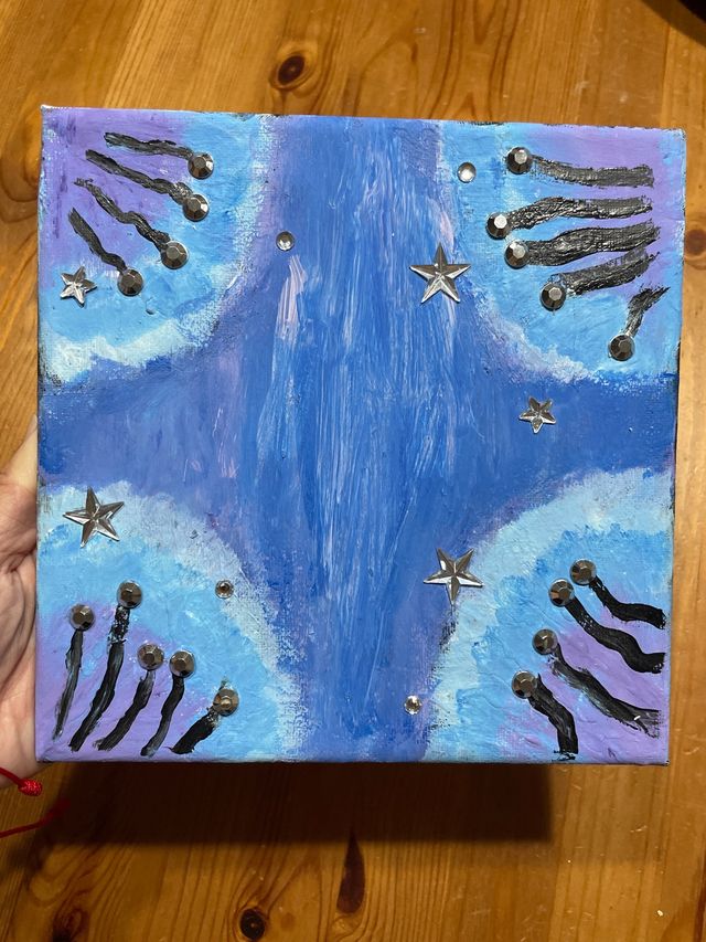 Cuadro Decorativo Azul y Morado