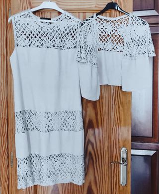 Conjunto Vestido y Chaqueta con encaje