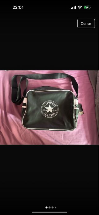 Bolso bandolera Converse negro