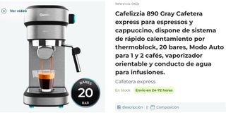 Cafetera Cecotec Cumbia Cafelizzia 890 Gray