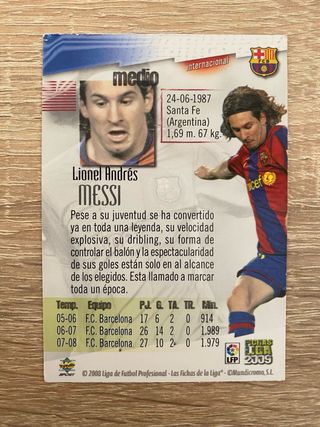 Cromo Messi 2007/2008 FC Barcelona