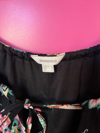 Blusa de tirantes estampada