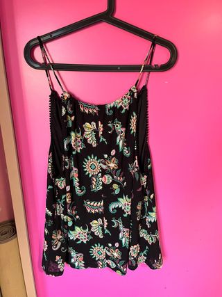 Blusa de tirantes estampada