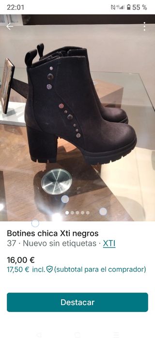 Botines Xti negros talla 37