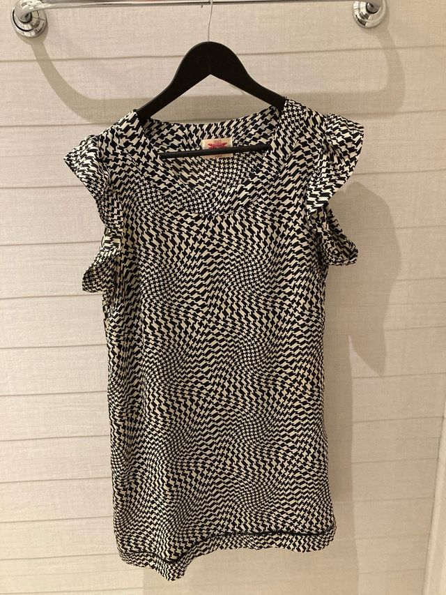 Vestido estampado blanco y negro