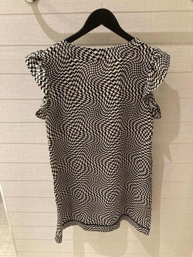 Vestido estampado blanco y negro