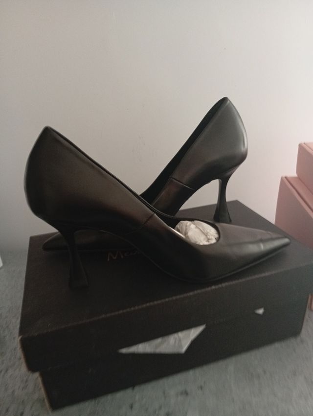 Zapatos de tacón negros Massimo Dutti