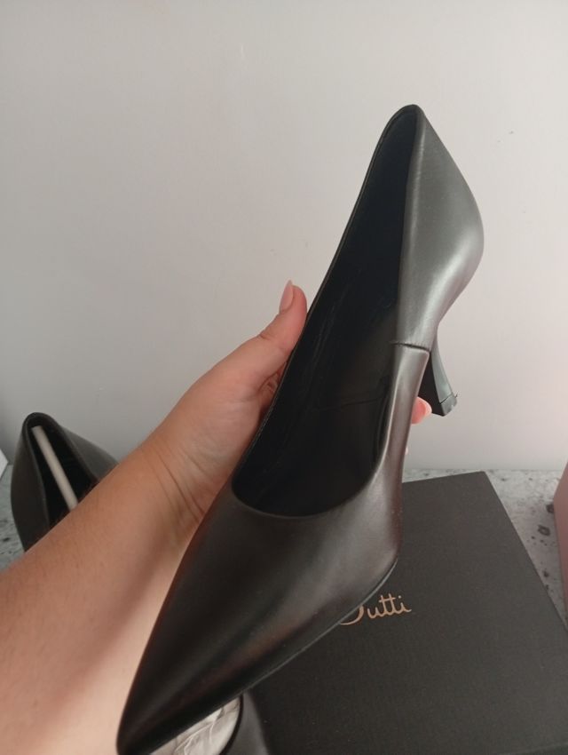 Zapatos de tacón negros Massimo Dutti