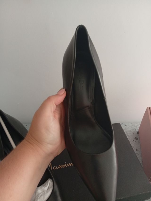 Zapatos de tacón negros Massimo Dutti