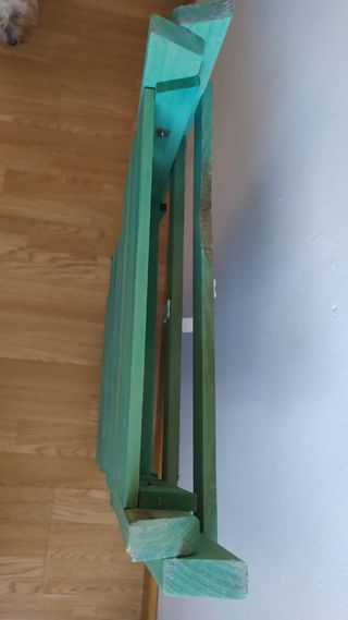 ESTANTERÍA ESCALERA MADERA VERDE