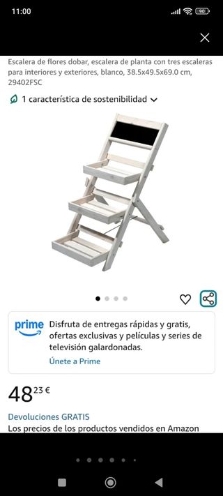 ESTANTERÍA ESCALERA MADERA VERDE