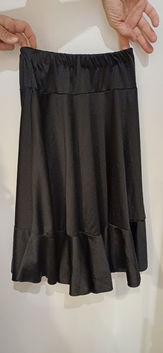 Falda flamenca negra infantil