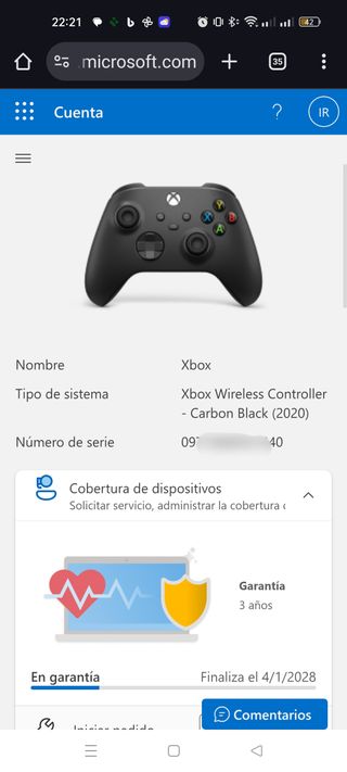 Mando Xbox Series X Carbon Black nuevo