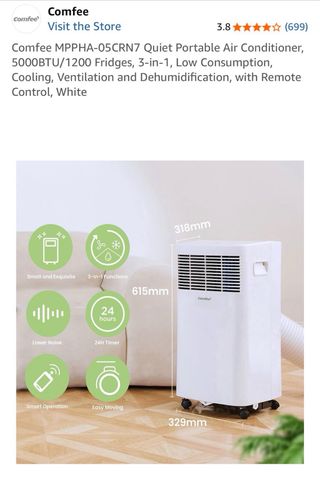 Aire Acondicionado Portátil Comfee 5000BTU/1200Fr