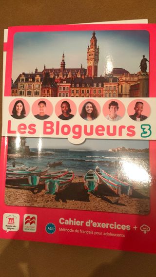  Libro de francés texto y ejercicios Les blogueurs