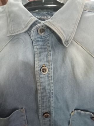 Camisa Vaquera Springfield Manga Larga