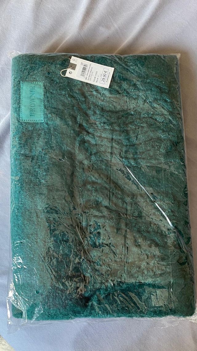 Bufanda Brownie mujer verde con flecos