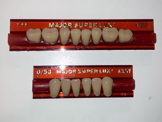 Dientes de cera para prótesis dental (inferiores)